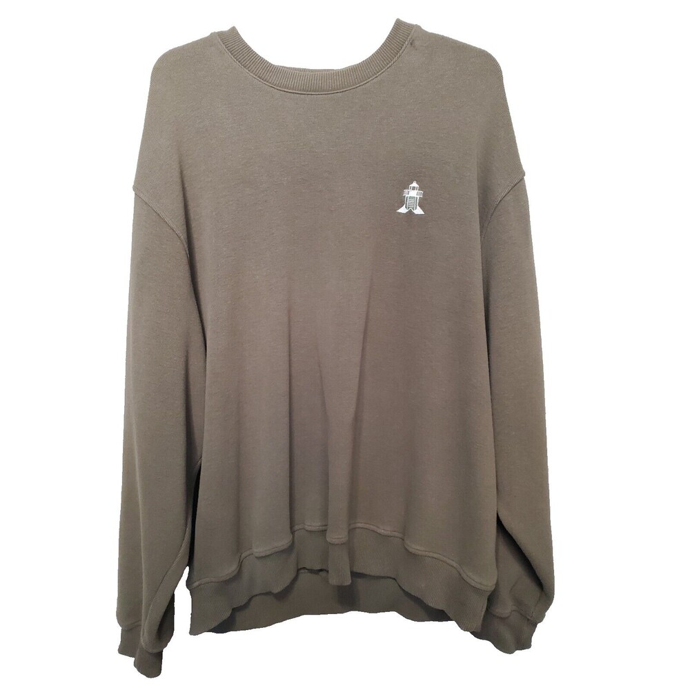 Monterey Club Men's Cotton Blend Olive Green Sweatshirt Size XL